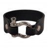 Bracelet manille cuir et galuchat, Tucker
