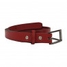 Ceinture femme fine cuir rouge, Tucker
