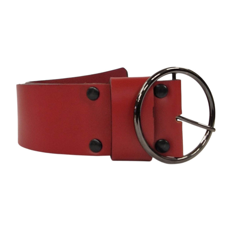 Ceinture femme large cuir rouge,  pour un style élégant et durable ! Tucker