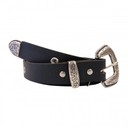 Ceinture boucle western, cuir de buffle pleine fleur, ceinture bijoux. Ceinture cuir Unisexe. Tucker
