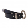 Ceinture boucle western, cuir de buffle pleine fleur, ceinture bijoux. Ceinture cuir Unisexe. Tucker