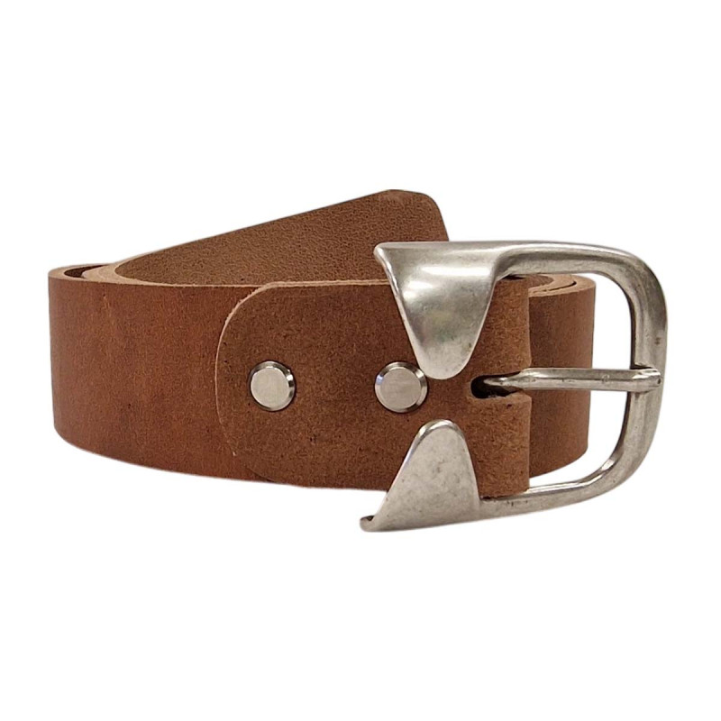 Ceinture homme cuir souple, couleur caramel. Idée cadeau personnalisée. Fait main, Tucker