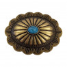 Concho laiton vieillit  et imitation turquoise, Tucker