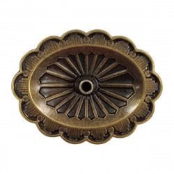 Concho oval,  laiton vieillit , Tucker