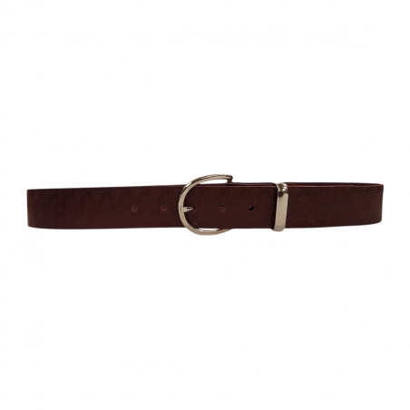 Ceinture embossée, cuir de vachette pleine fleur, Tucker