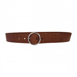 Ceinture souple embossée, cuir de vachette couleur fauve, Tucker