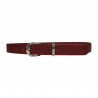 Ceinture cuir de buffle, couleur rouge grenat, Tucker