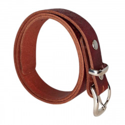 Ceinture cuir de buffle, couleur rouge grenat, Tucker