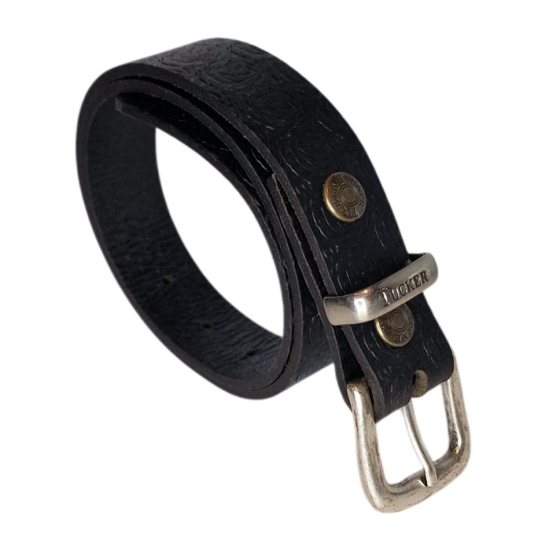 Ceinture cuir de buffle noir, Tucker