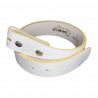 Ceinture cuir de vachette blanc, cuir pleine fleur, Tucker