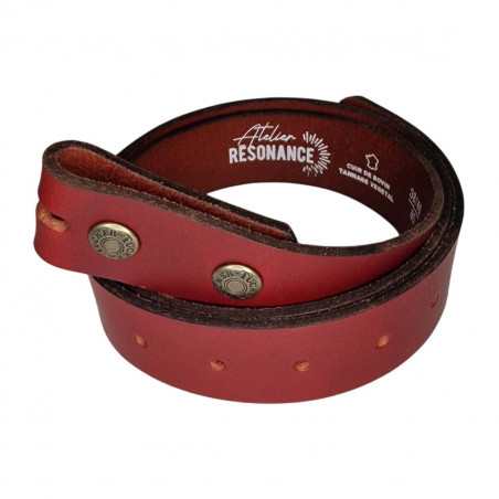 Ceinture rouge en cuir de buffle Tucker