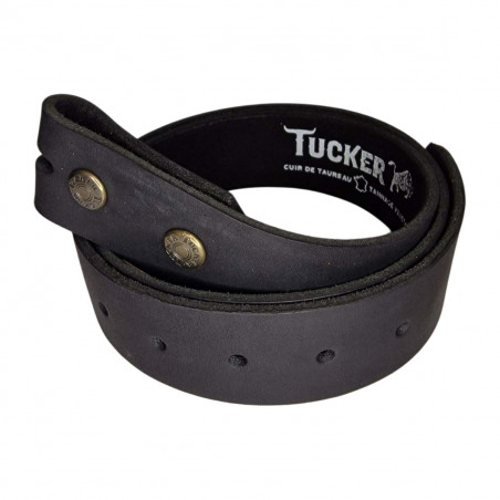 La ceinture Française noire souple cuir de taureau,  Atelier Tucker, Sevrier74