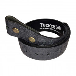 Ceinture cuir de taureau, motifs roses,  Tucker