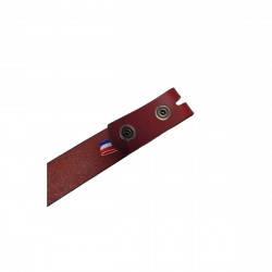 Ceinture rouge en cuir de buffle Tucker
