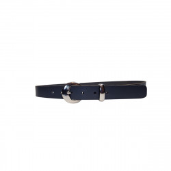 Ceinture cuir bleu marine, artisanat  Français Tucker