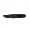 Ceinture cuir bleu marine, artisanat  Français Tucker