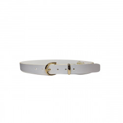 Ceinture cuir de vachette blanc, cuir pleine fleur, Tucker