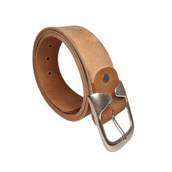 Ceinture homme cuir souple, couleur caramel. Idée cadeau personnalisée. Fait main, Tucker