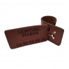 Leather luggage tag