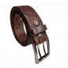 Ceinture cuir solide, marron. Artisan du cuir Tucker