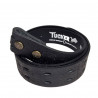 Ceinture homme cuir noir double ardillon, Tucker