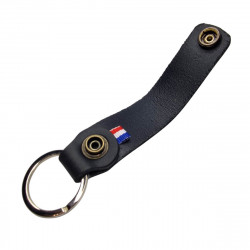 Porte-clefs cuir détail croix de Savoie