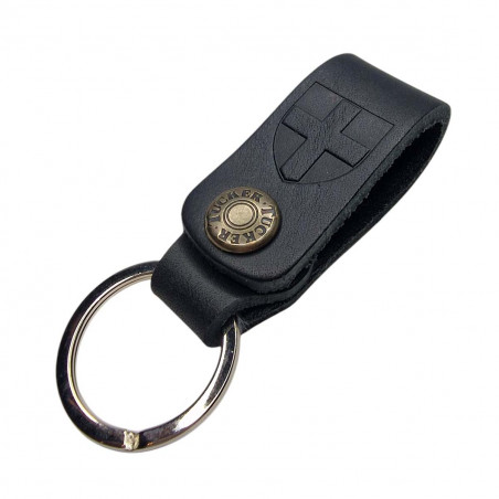 Porte-clefs cuir détail croix de Savoie