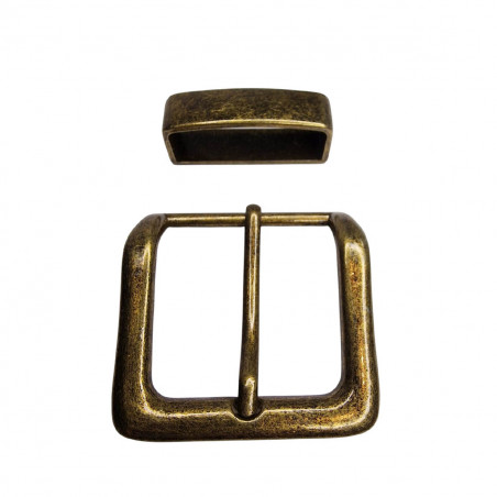 boucle de ceinture laiton, made in Italie,  Tucker