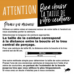 Ceinture cuir de buffle, couleur cognac, Tucker