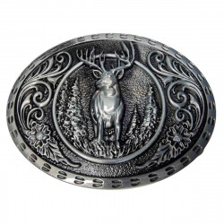 Boucle de ceinture US, thème chasse, Tucker