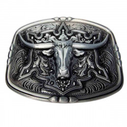 boucle de ceinture tête de buffle