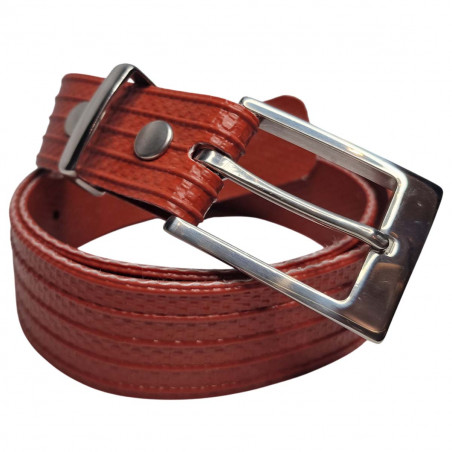 ceinture upcyclée, ceinturon en tuyau de pompier, écoresponsable, Tucker