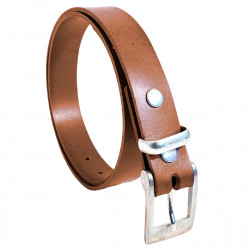 Ceinture cuir de vachette marron Tucker