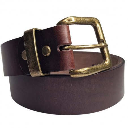 Ceinture homme cuir double ardillon,  Tucker. Cadeau original