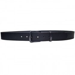 Ceinture noire en cuir de buffle pleine fleur, Tucker. La ceinture française noire, souple