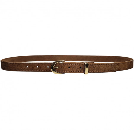 Ceinture fine  cuir femme motifs tigre. Tucker