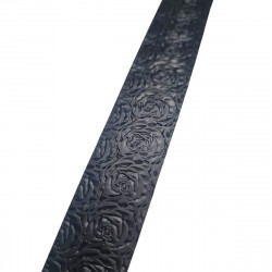 Ceinture motifs Roses noires, ceintures embossées, ceinture style rock, Tucker