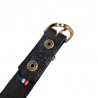 Ceinture cuir de buffle noir, Tucker