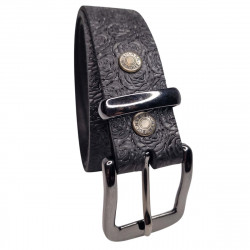 La ceinture Française noire souple cuir de taureau,  Atelier Tucker, Sevrier74