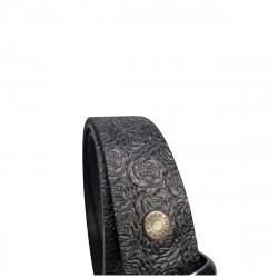 La ceinture Française noire souple cuir de taureau,  Atelier Tucker, Sevrier74