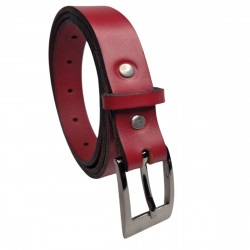 Ceinture femme fine cuir rouge, Tucker