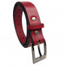 Ceinture femme fine cuir rouge, Tucker