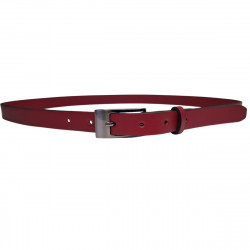 Ceinture femme fine cuir rouge, Tucker