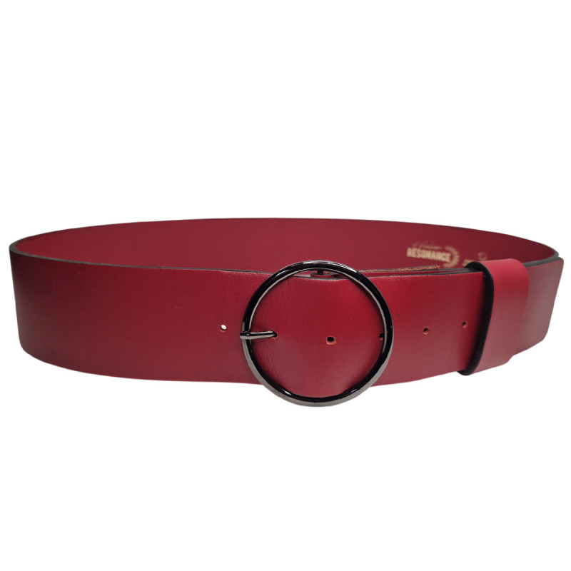 Ceinture femme large cuir rouge,  pour un style élégant et durable ! Tucker