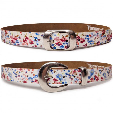 Ceinture boucle western, cuir de buffle pleine fleur, ceinture bijoux. Ceinture cuir Unisexe. Tucker