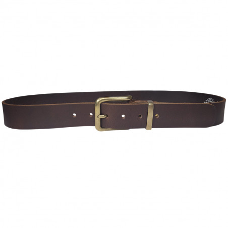 Ceinture marron souple en cuir de buffle pleine fleur, Tucker