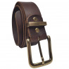 Ceinture marron souple en cuir de buffle pleine fleur, Tucker