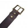 Ceinture marron souple en cuir de buffle pleine fleur, Tucker