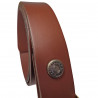 Ceinture fine élégante marron,  cuir de taureau Tucker.  Sustainable fashion