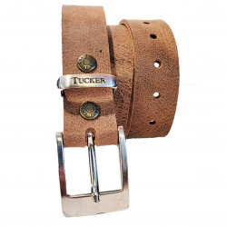 Ceinture en cuir de buffle, aspect usé, cuir pleine fleur, Tucker